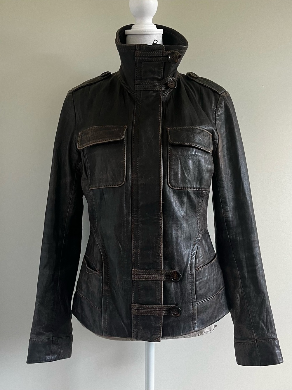 Vintage Dark Brown Danier Leather Jacket